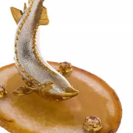 Икорница на срезе агата "Белуга" Златоуст