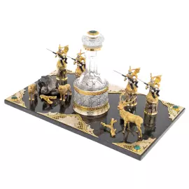 Набор для водки "Волки" на 4 персоны, Златоуст