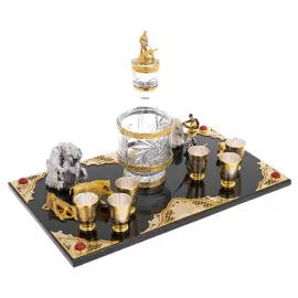 Набор для водки "Охота на кабана" на 6 персон, Златоуст