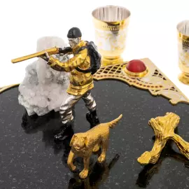 Набор для водки "Охота на кабана" на 6 персон, Златоуст