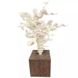 Высокохудожественная скульптура из бивня мамонта "Георгий Победоносец"