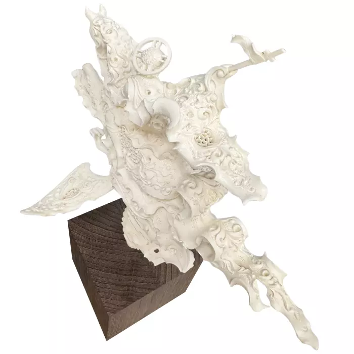 Высокохудожественная скульптура из бивня мамонта "Георгий Победоносец"