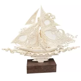 Высокохудожественная скульптура из бивня мамонта "Ветер перемен"