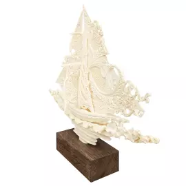 Высокохудожественная скульптура из бивня мамонта "Ветер перемен"