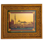 Панно на сусальном золоте "Кремлевская набережная"