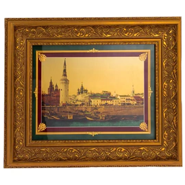 Панно на сусальном золоте "Кремлевская набережная"