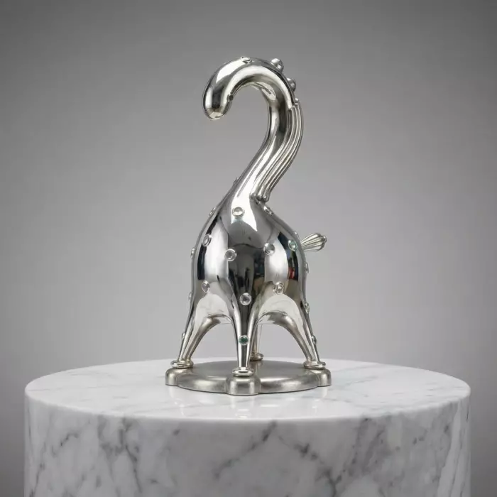 Скульптура "Серебряный Конь - Silver Stallion" художника Тараса Желтышева