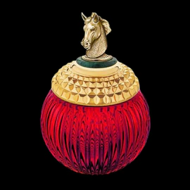 Шкатулка хрустальная "Horse" красная