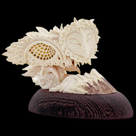 Sculpture of a mammoth tusk "Owl"