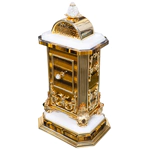 Часы из тигрового глаза и бронзы "Archimede"