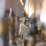 Bronze, marble and onyx chess set "Napoleon vs Dmitry" for 2 persons