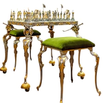 Bronze, marble and onyx chess set "Napoleon vs Dmitry" for 2 persons