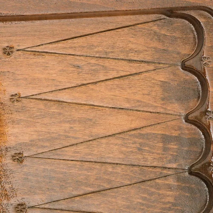 Carved "Grenadine" small game set (chess, backgammon and checkers)