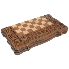 Game set carved "Wave" medium (chess and backgammon)