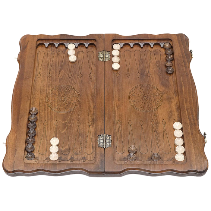 Game set carved "Wave" medium (chess and backgammon)