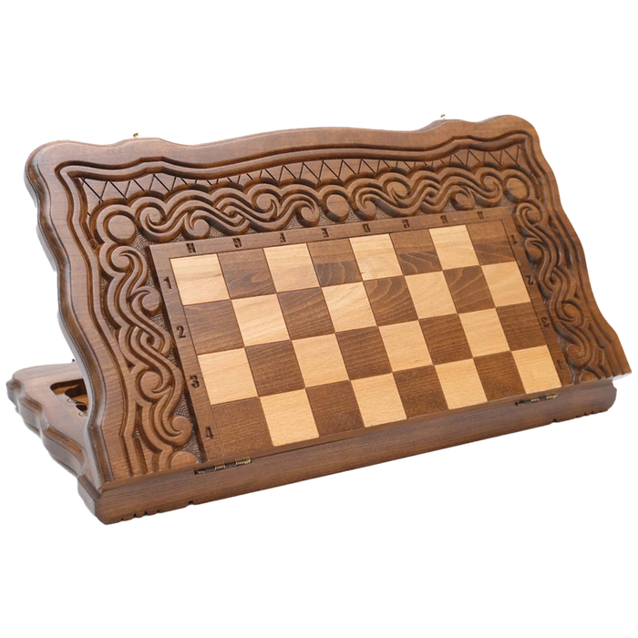 Game set carved "Wave" medium (chess and backgammon)