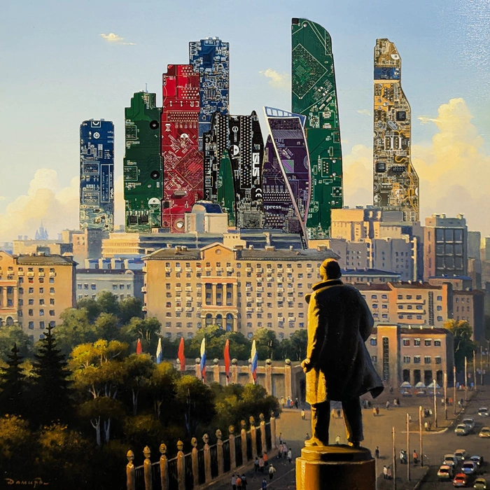 Картина Дамира Кривенко "Москва Сити"