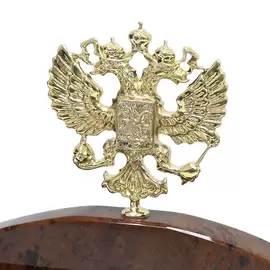 Настольный набор из обсидиана "Герб РФ"
