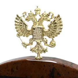 Настольный набор из обсидиана "Герб РФ"