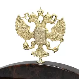 Настольный набор из обсидиана "Герб"