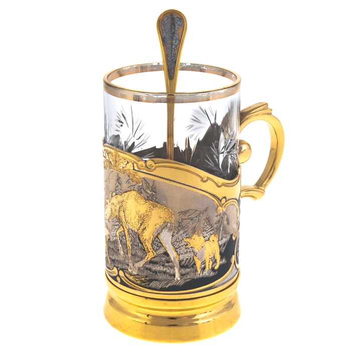 The cup holder "Moose hunting" Zlatoust