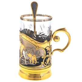 The cup holder "Moose hunting" Zlatoust