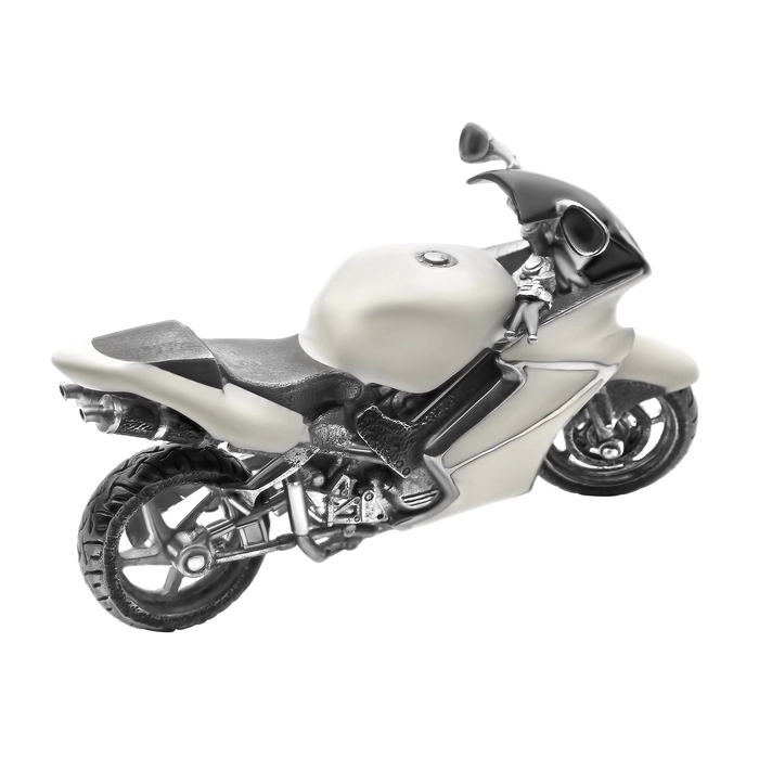 Motorcycle "Honda CBR" made of silver
