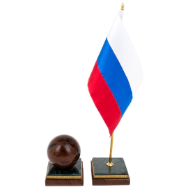 Настольный набор из мрамора и обсидиана "Идеал"
