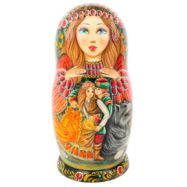 Матрешка на 5 мест "Жар-птица" 20 см