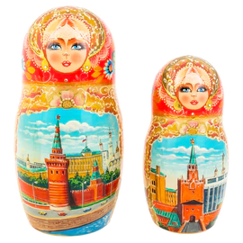 Матрешка на 7 мест "Вятка. Кремль" 25 см