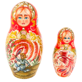 Матрешка на 5 мест "Букет. Сказочная" 20 см