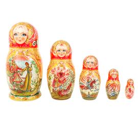 Матрешка на 5 мест "Букет. Сказочная" 20 см