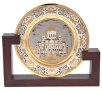 Saucer "Cathedral of Christ the Savior" with blackening, Zlatoust