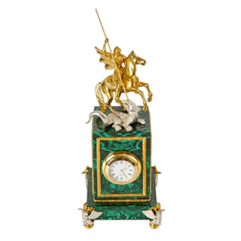 Malachite clock "George the Victorious"