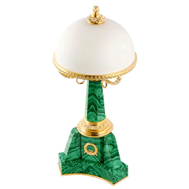Table lamp "Victoria" made of malachite (small)