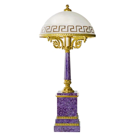 The Empire table lamp made of charoite