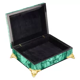 Malachite casket with legs (large)