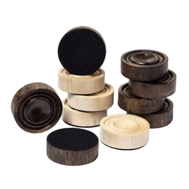 Carved chess, backgammon and checkers made of beech "Interlacing"