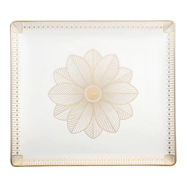 Porcelain tray "Malmaison impériale" golden pattern