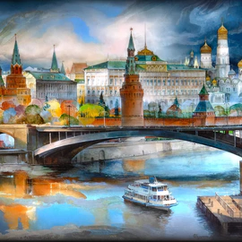 Ларец "Москва" Шелухин, Федоскино