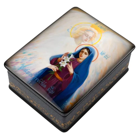 Шкатулка "Благовещение" Леонова, Федоскино