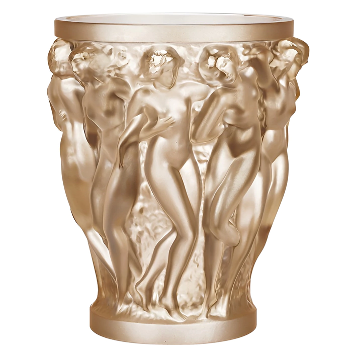 Хрустальная ваза "Bacchantes Gold luster" 24 см, золотистая
