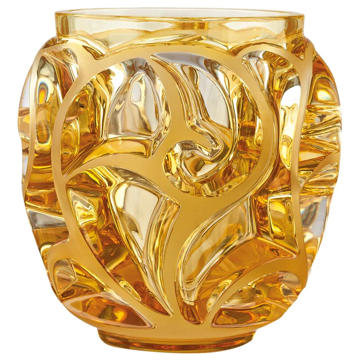 Хрустальная ваза "Tourbillons" 12.6 см, оранжевая