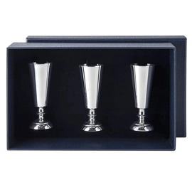 Set of silver liqueur glasses No. 2 for 3 persons