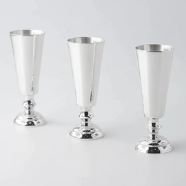 Set of silver liqueur glasses No. 2 for 3 persons