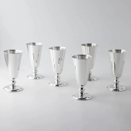 Set of silver liqueur glasses No. 4 for 6 persons