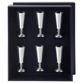 Set of silver liqueur glasses No. 2 for 6 persons