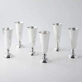 Set of silver liqueur glasses No. 2 for 6 persons