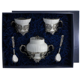 Silver tea set "Symphony" for 2 persons