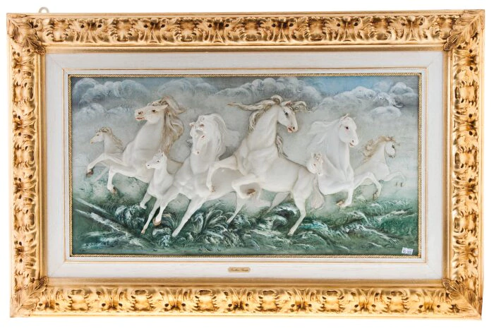 Bas-relief "Running horses"